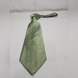 Brooks Brothers Green Tie with Blue Accents